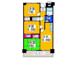 ウエストインヒルズの物件間取画像